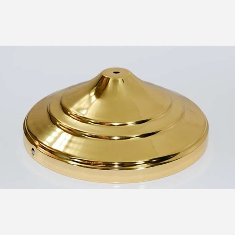 پایه آباژور کنار سالنی قطر 30 سانت آبکاری طلایی