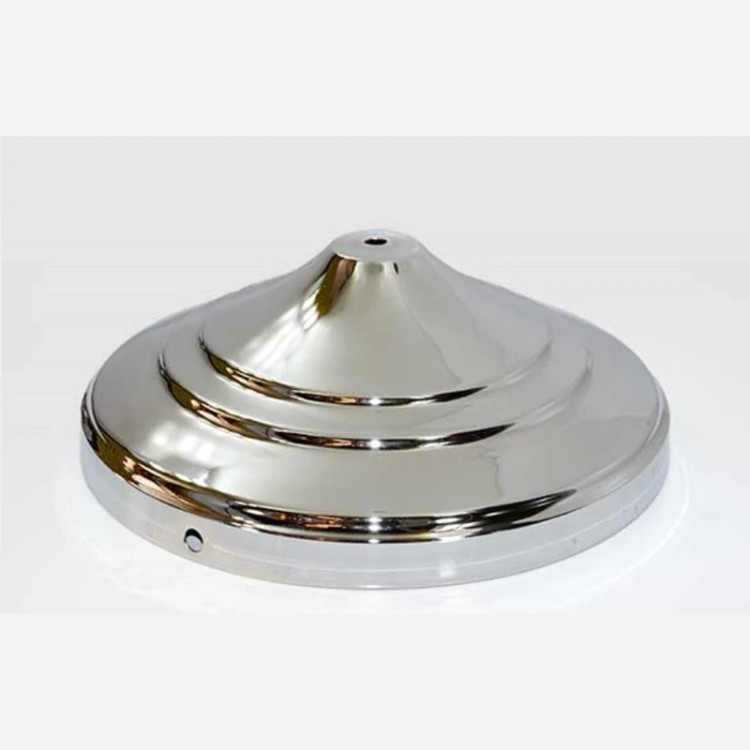پایه آباژور کنار سالنی قطر 30 سانت آبکاری نقره ای