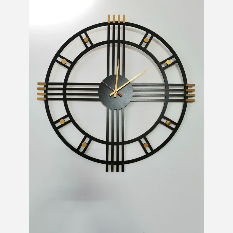 ساعت دیواری چوبی و مولتی استایل موتور آرام گرد کد 07