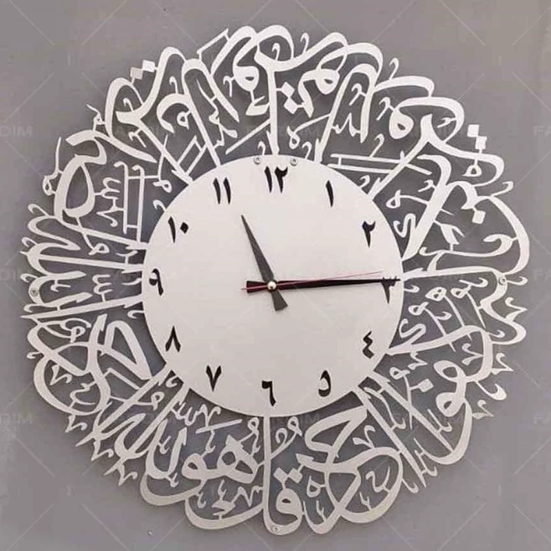 ساعت دیواری چوبی امامی مذهبی قرآنی با موتور آرام گرد کد 01