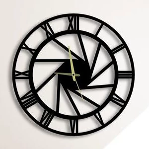ساعت دیواری چوبی مشکی مدرن خاص کد 101 پس کرایه