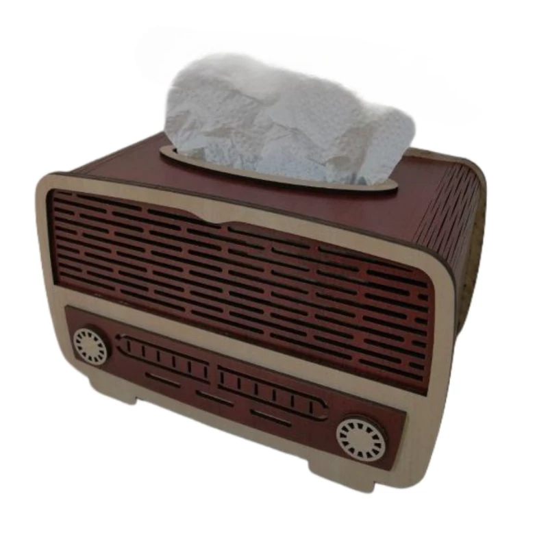 جعبه جا دستمال چوبی رادیویی جعبه دستمال چوبی رادیویی پس کرایه