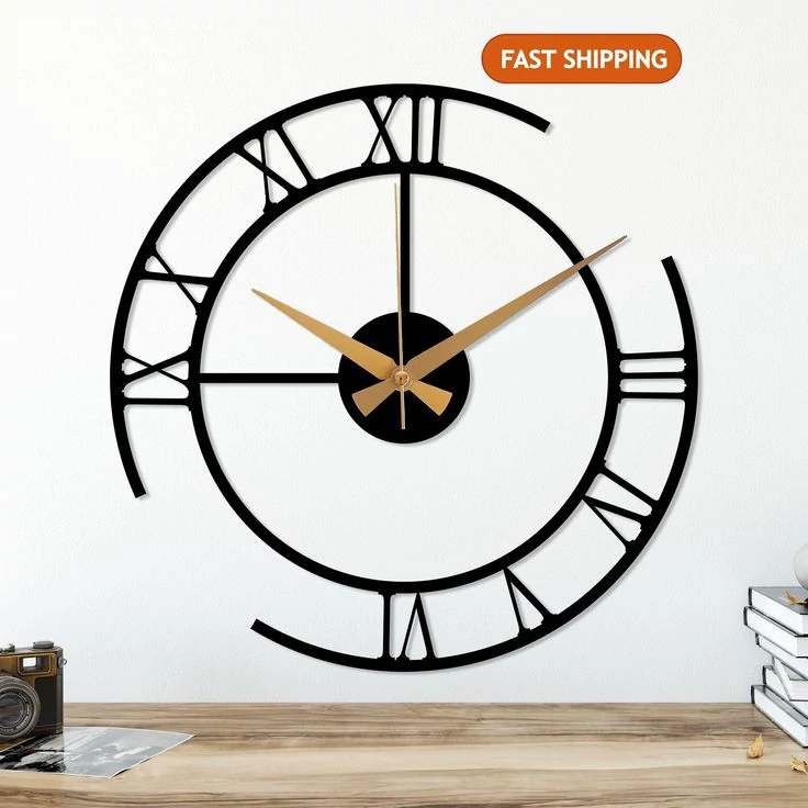 ساعت دیواری چوبی ظریف مدرن کد 81 پس کرایه