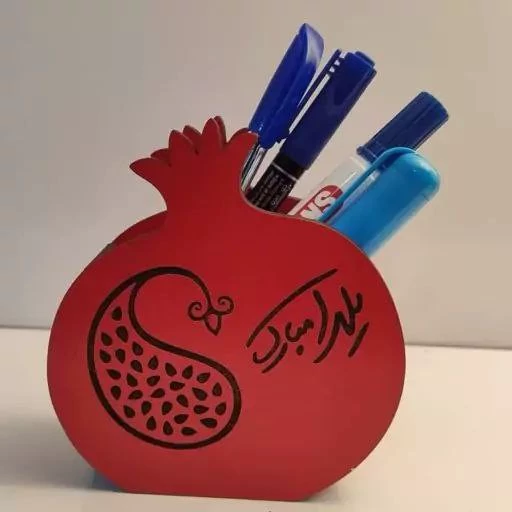 جامدادی یلدایی گیفت چوبی رومیزی انار دانش آموزی پس کرایه