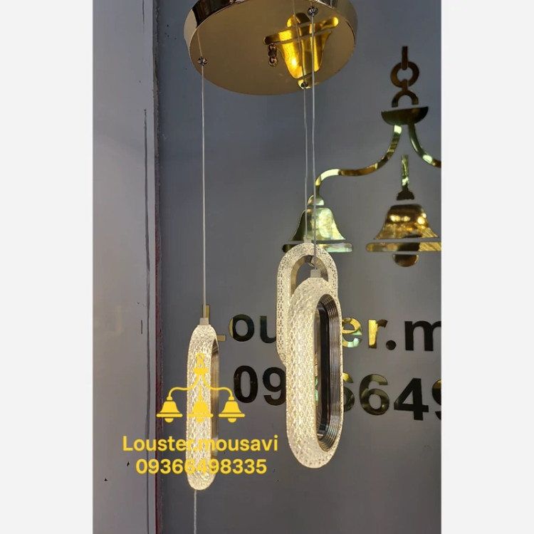 لوستر وارداتی بیضی سه شعله