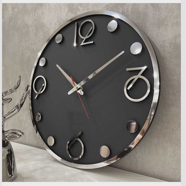 ساعت دیواری چوبی و مولتی استایل موتور آرام گرد کد 05