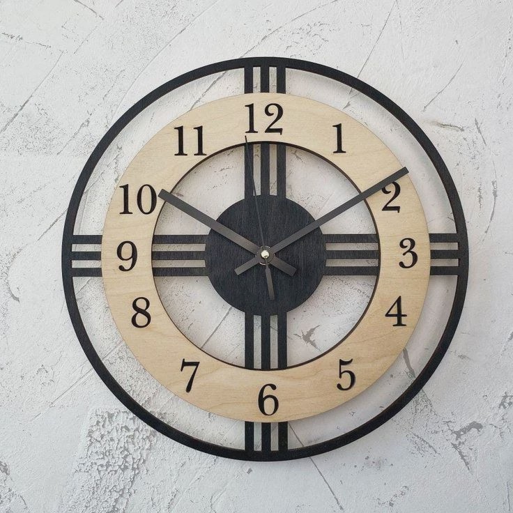 ساعت دیواری چوبی طرح زاما کد 206