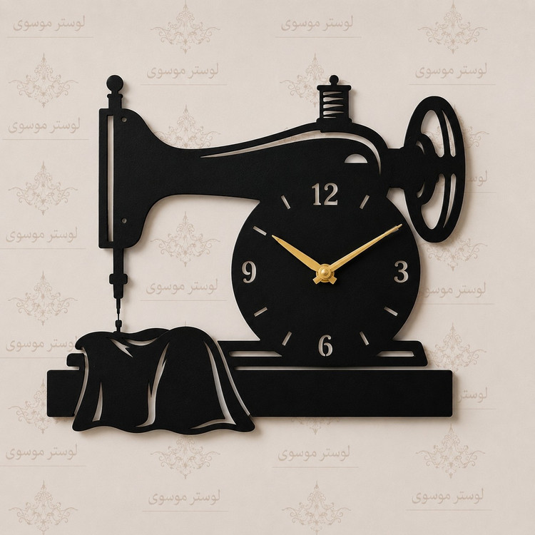 ساعت دیواری چوبی طرح خاص مدل خیاط .